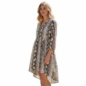 Maeve Snakeskin Print Babydoll Dress | Anthropologie - Small